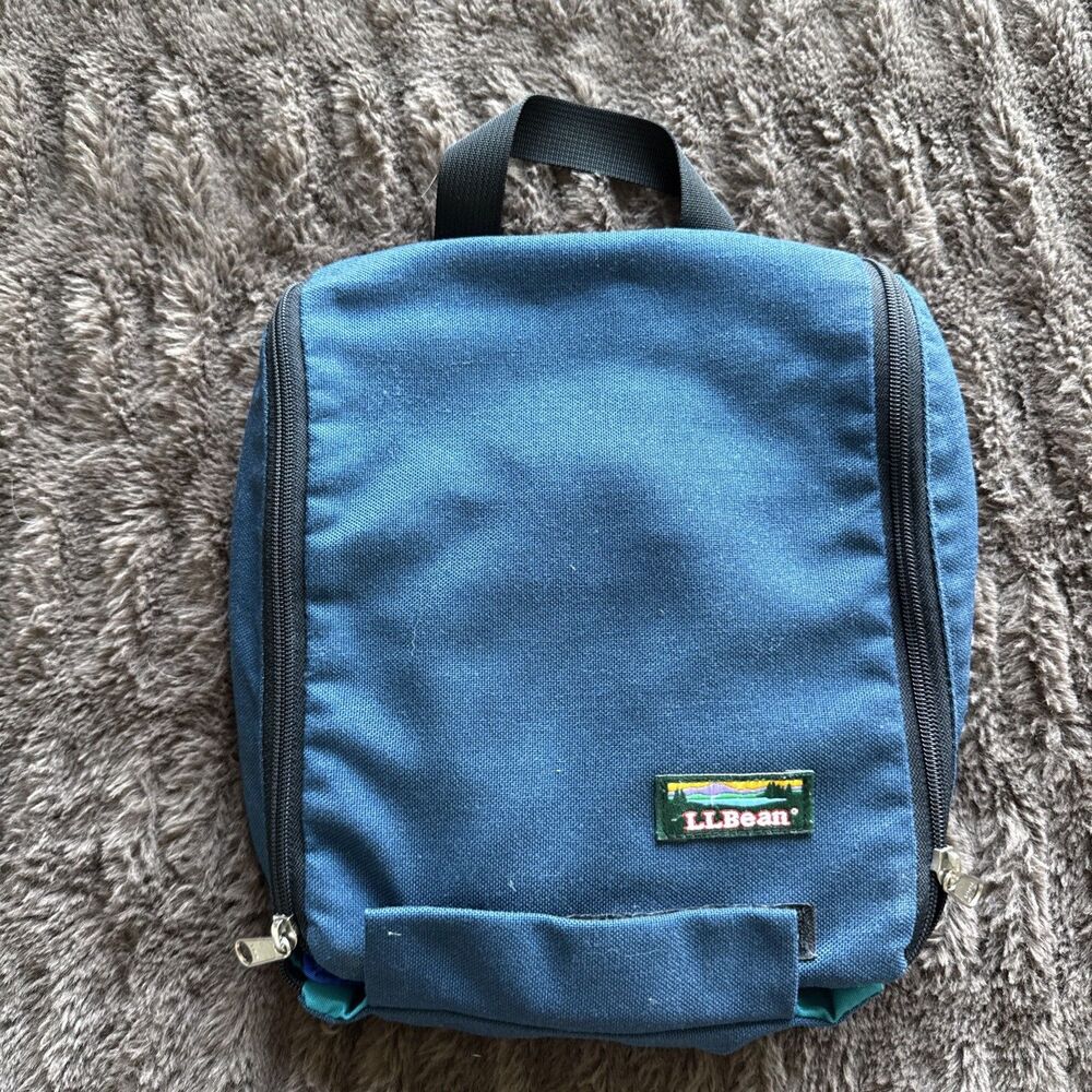Vintage L.L. Bean Outdoors 90s Blue Hiking Travel Toiletry Bag